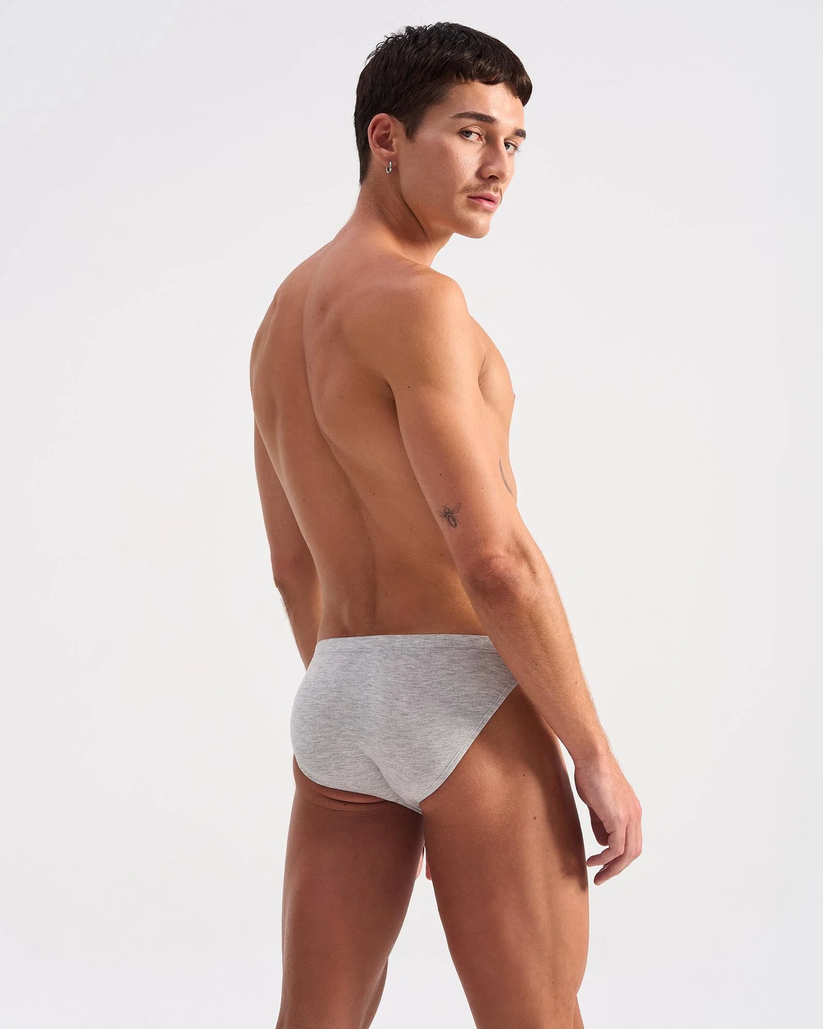 Body Bamboo Bikini Brief - Grey Marle - Image 3